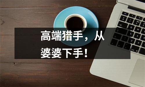 高端猎手，从婆婆下手！