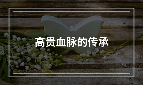 高贵血脉的传承