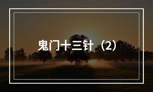 鬼门十三针（2）