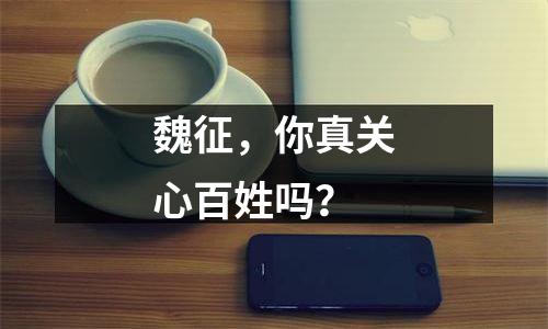 魏征，你真关心百姓吗？