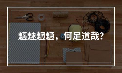 魑魅魍魉，何足道哉？