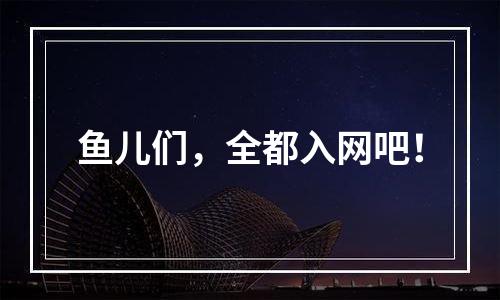 鱼儿们，全都入网吧！