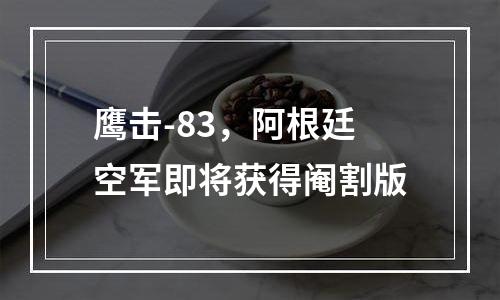 鹰击-83，阿根廷空军即将获得阉割版
