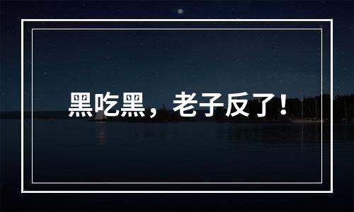 黑吃黑，老子反了！
