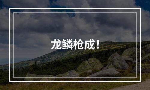 龙鳞枪成！