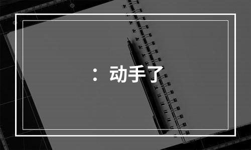 ：动手了