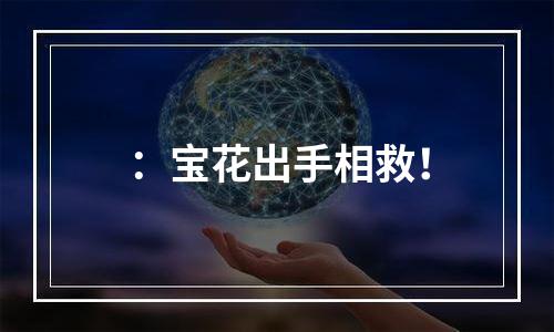 ：宝花出手相救！