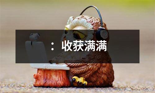：收获满满