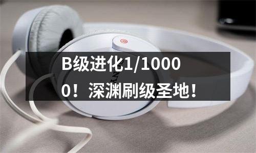 B级进化1/10000！深渊刷级圣地！